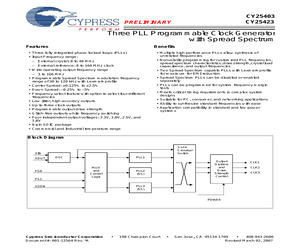 CY25403FSXIT.pdf