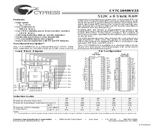 CY7C1049BV33-12ZC.pdf