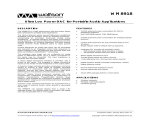 WM8918CGEFL/V.pdf