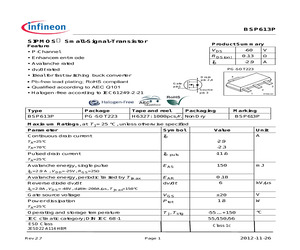 BSP613PH6327XTSA1.pdf