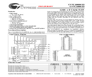 CY7C109V33-15ZC.pdf